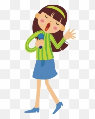 Singer clipart woman singer Transparent - Singing Emoji