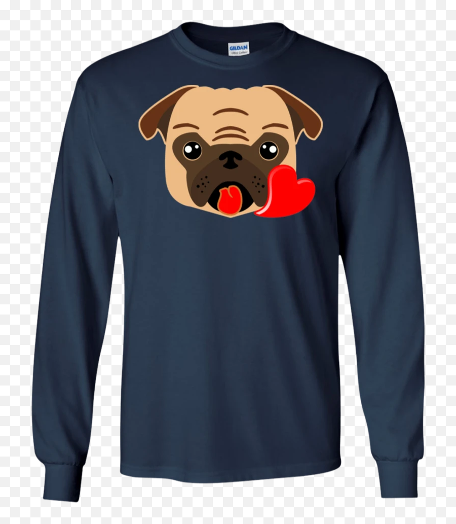 Funny Pug Emoji Adults Pug Heart - Men San Francisco 49ers Shirts,Adults Emoji