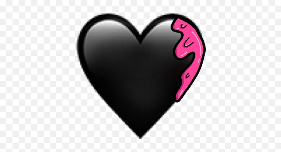 Black Pink Slime Followme Heart Iphone - White Heart Emoji Png,Emoji Slime