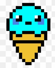 Ice cream pixel art - Cream Pixel Emoji