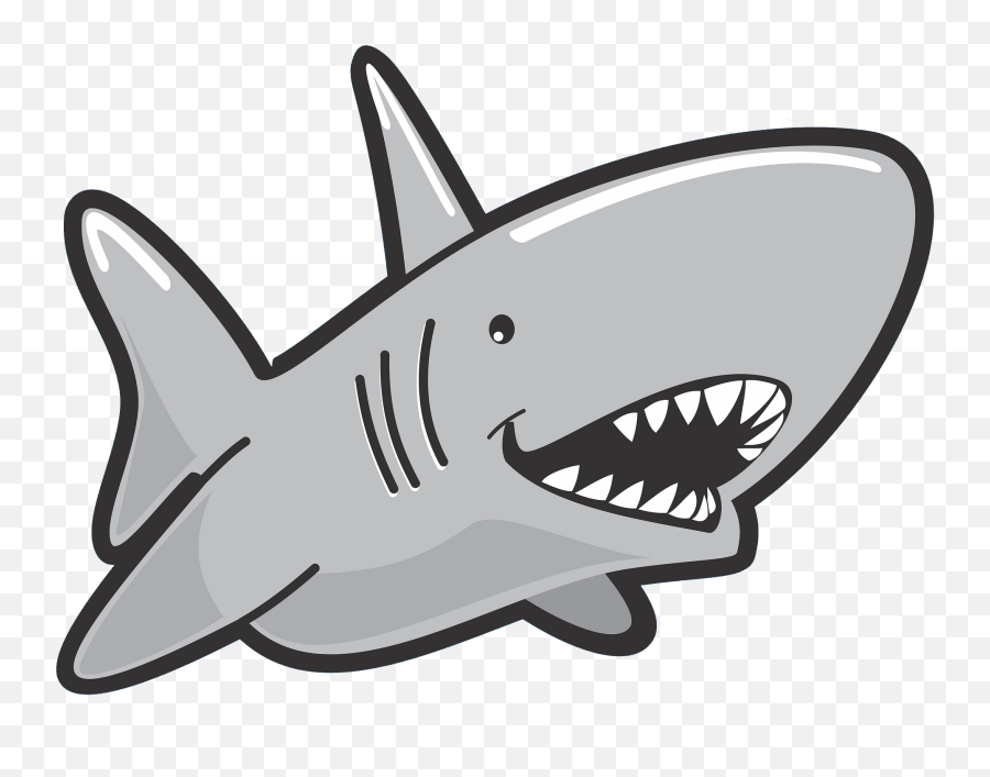 Cute Shark Clipart - Cute Great White Shark Clipart Emoji,Shark Emoji