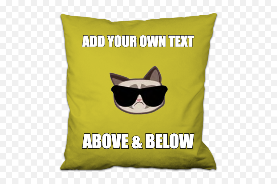 Grumpy Cat Emoji Meme - Cushion,Cat Emoji