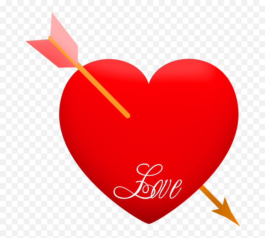 Valentine Heart Clipart - Valentines Heart With Arrow Emoji,Valentine Emojis