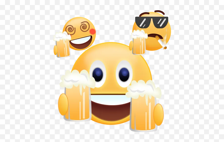 Cute Beer Gif Emoji Sticker 1 - Emoji With Beer,Emoji Beer