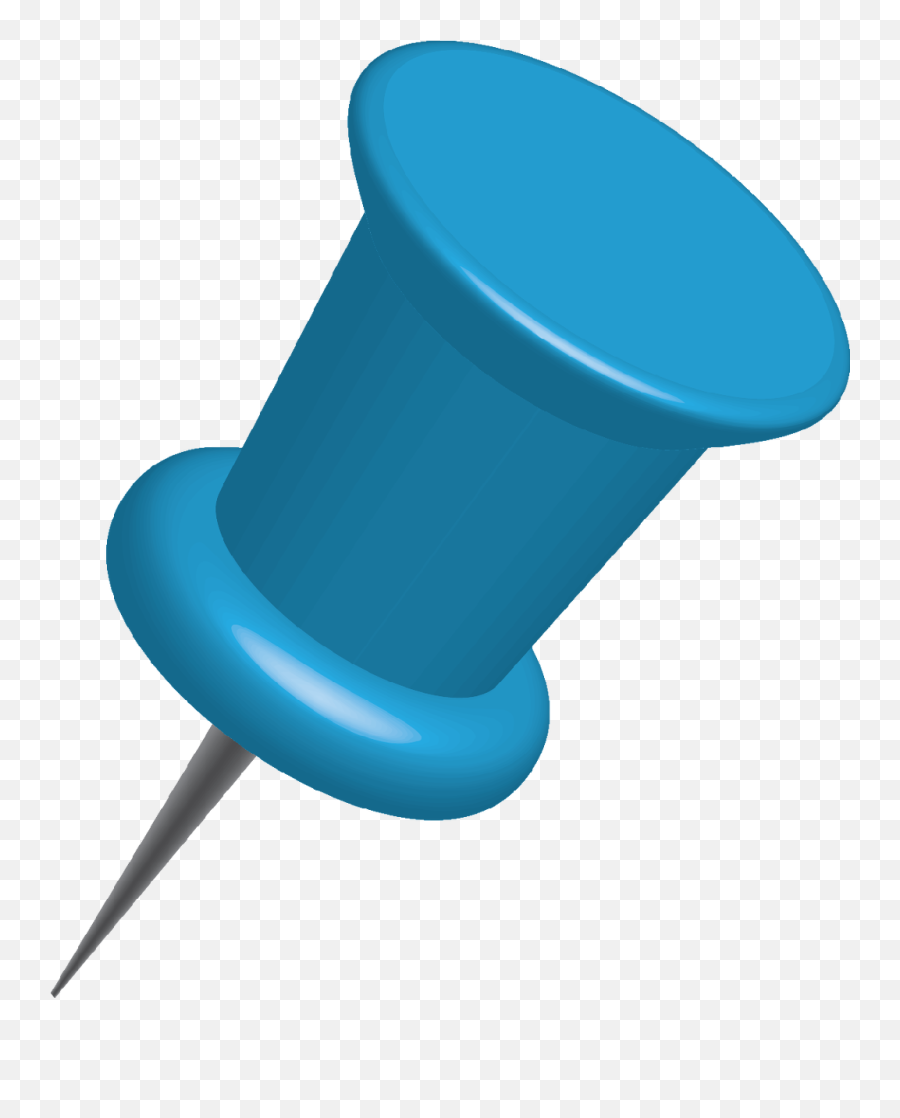 Blue Push Pin Png Clipart - Blue Push Pin Png Emoji,Pushpin Emoji