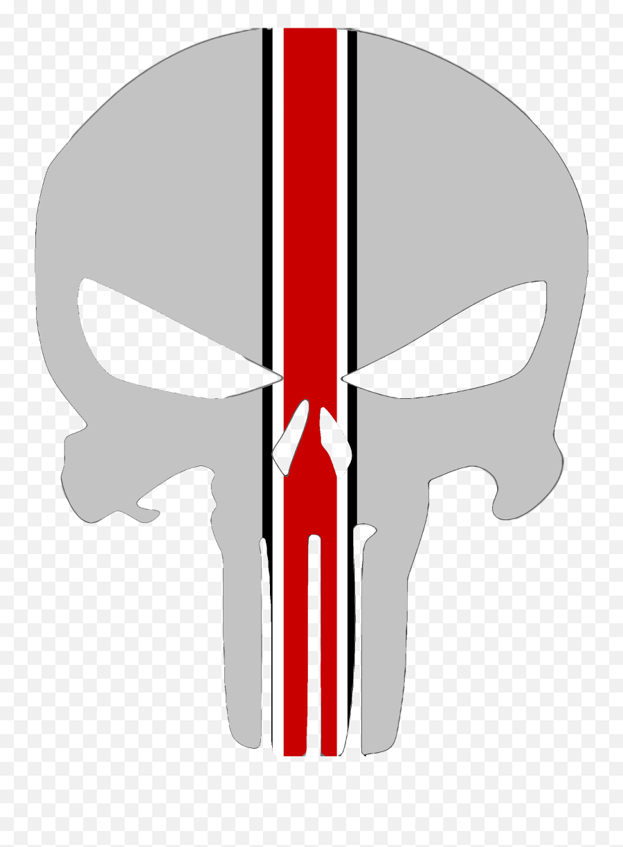 Skull Buck Eye Stripe Image - Punisher Skull Clipart Full Punisher Png Logo Emoji,Bloodshot Eyes Emoji