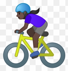Dark Skin Tone Emoji - Ciclista Emoji,Extreme Joy Emoji