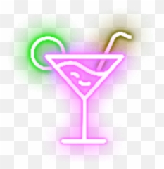 neon glowing neonlight martini Sticker by Amanda - Martini Glass Emoji