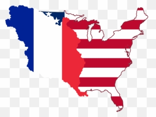 Flag Map Of America And French - Emoji