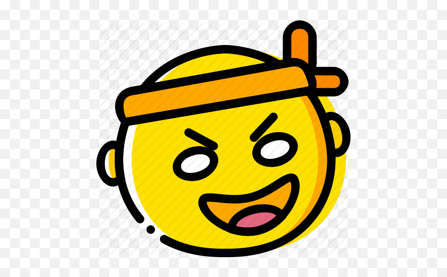 Emoji Emoticon Face Kamikaze Icon - Amused Emoticon,Emoji 60