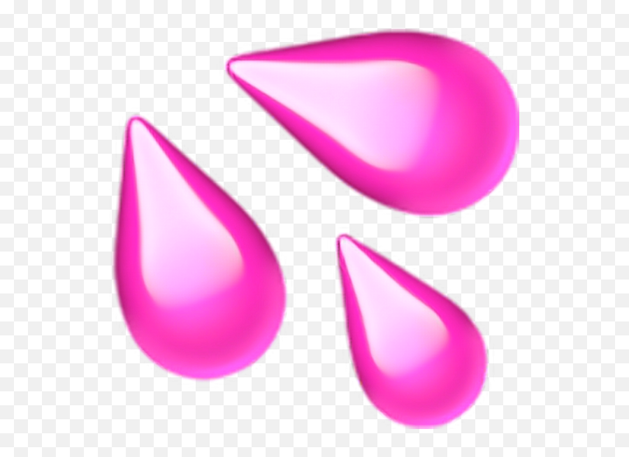 Pink Water Emoji Cute Aesthetic Overlay Tumblr - Dripping Sweat Clipart,Water Emoji Png