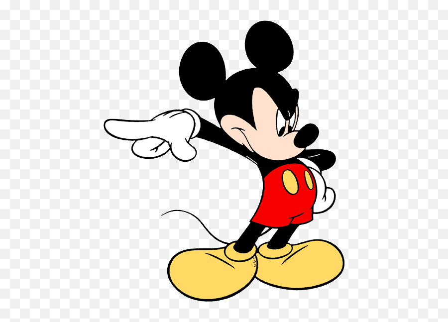 Mickey Mouse Pointing - Angry Mickey Mouse Clipart Emoji,Minnie Mouse Emoji Copy And Paste