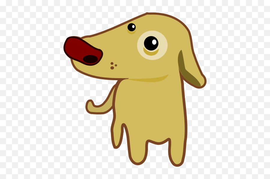 Cartoon Vector Image Of A Dog - Pes Kresleny Bez Pozadi Emoji,Barking Dog Emoji