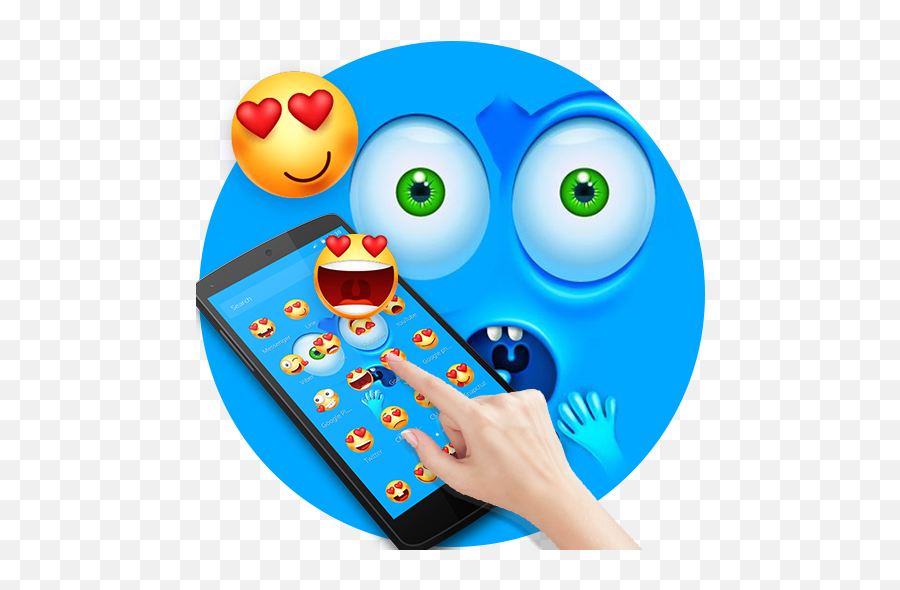 Ocean Blue Smiley Emoji Theme - Wallpaper,Emoji Ocean