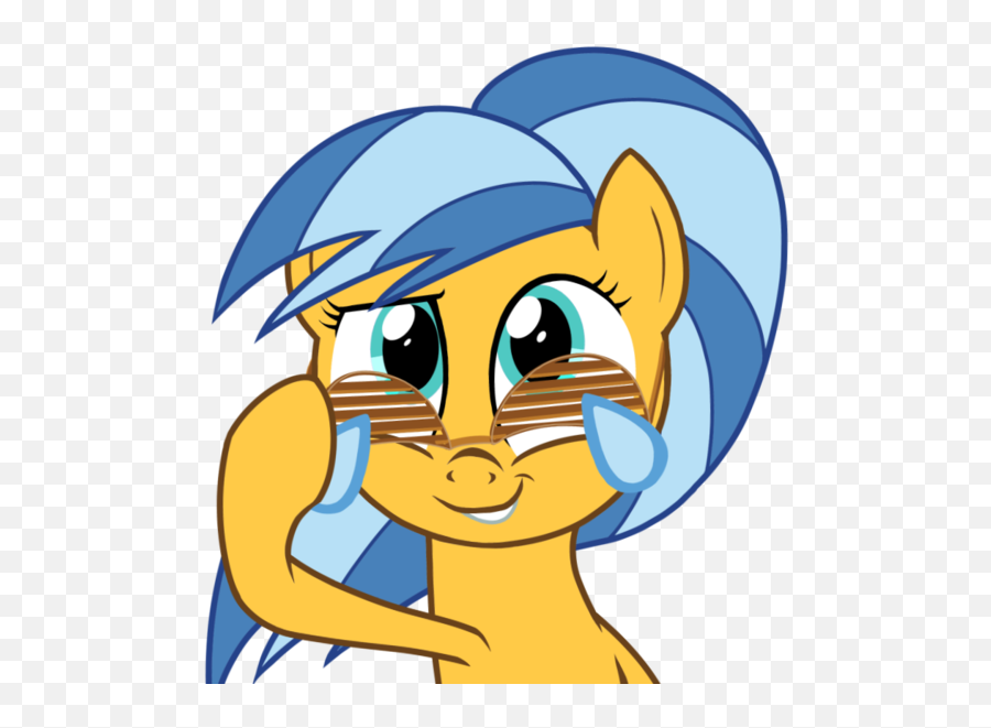 Hoofwaffe Crying Emoji Glasses Oc - Clip Art,Horse Emoji