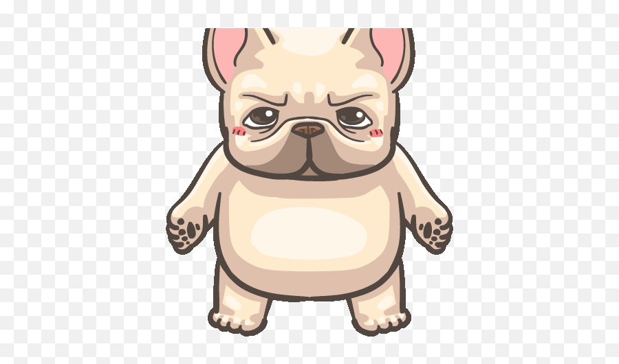 French Bulldog Pigu - Sticker Viii In 2020 Bulldog Gif French Bulldog And Pug Gifs Emoji,Bulldog Emoji