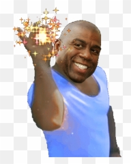 Magic Johnson Working His - Smile Gif Emoji