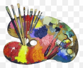 Painting Artist Pallette Brushes - Palette Png Emoji