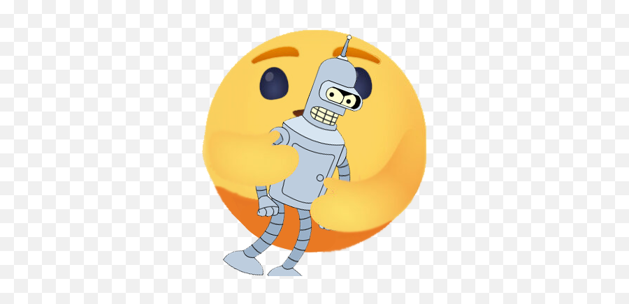 The Fb Hug Emoji I Made But Better - Bender Futurama,Bender Emoji