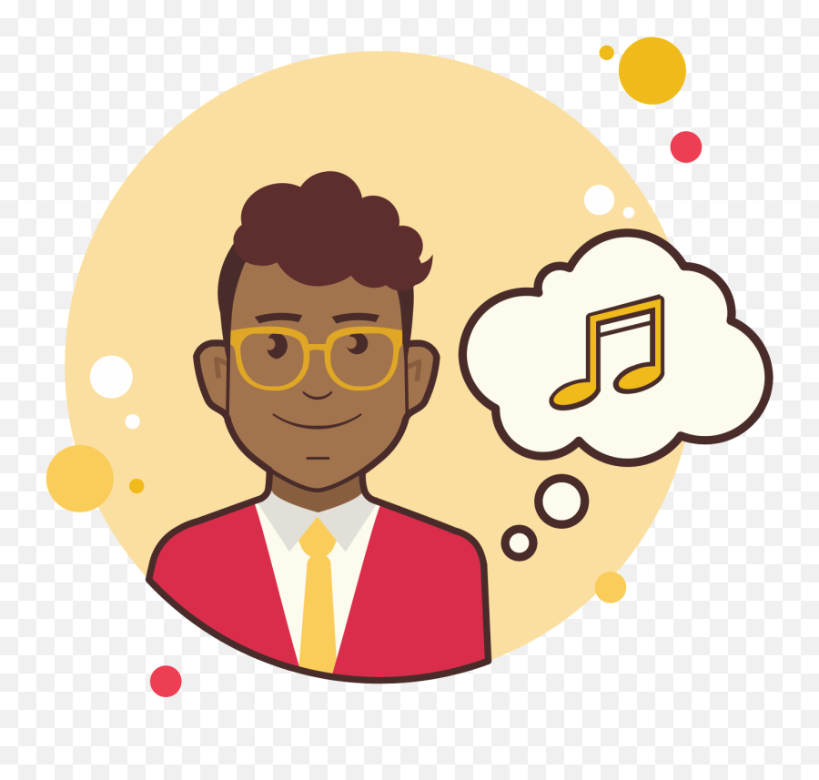 Note Icon Png - Man With Musical Note Icon Persona Person Thinking Png Icon Emoji,Musical Note Emoji
