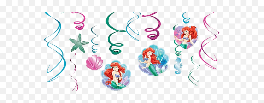 The Little Mermaid Swirl Decorations Emoji,Swirl Emoji