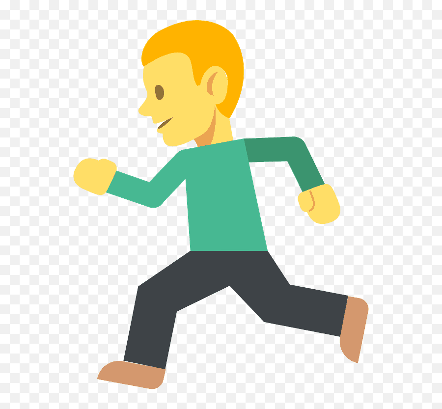 Person Running Emoji Clipart - Boy Running Emoji,Runner Emoji