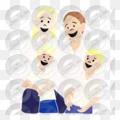 Family Stencil For Classroom Therapy - Happy Emoji