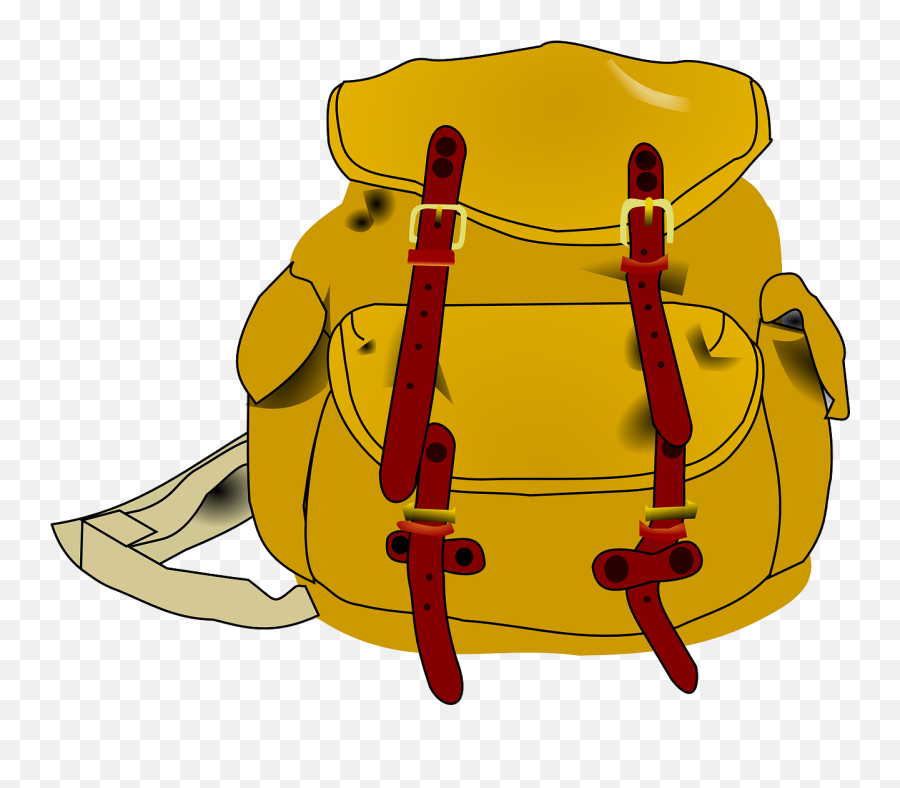 Backpack Brown Sack Bag Hiking - Rucksack Clipart Emoji,Emoji Backpacks For School
