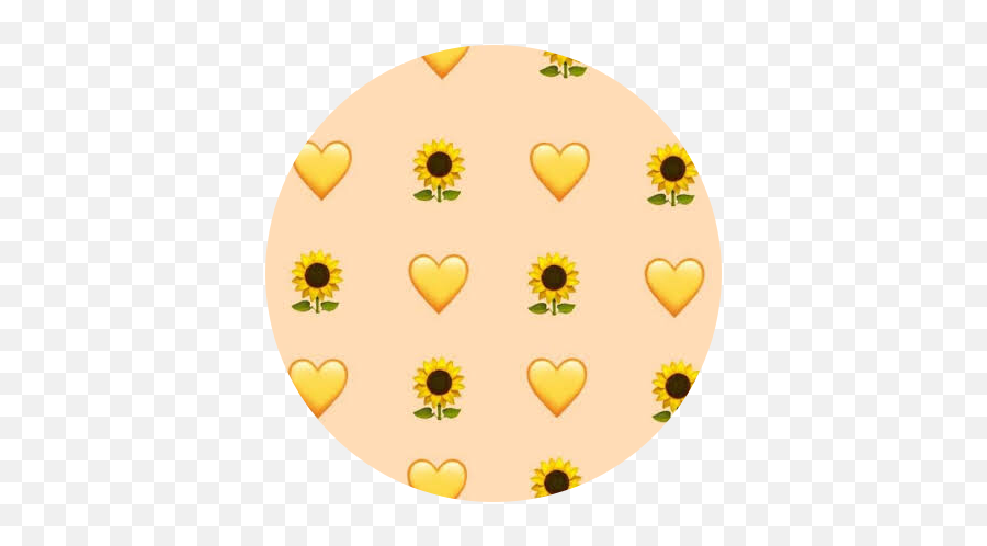 Sunflower Yellow Circle Background - Heart Emoji,Yellow Circle Emoji