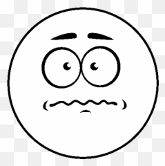 Dibujo De Smiley Temor Para Colorear - Drawing Emoji