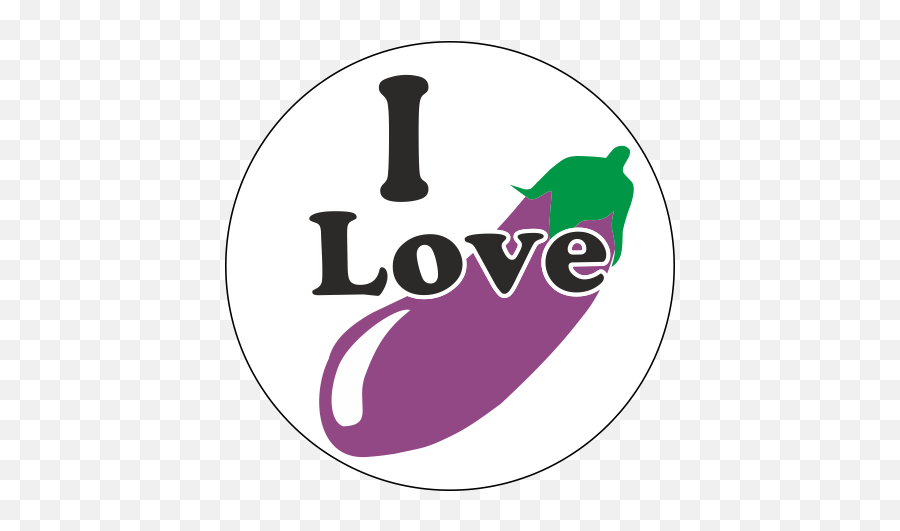I Love Eggplant - Graphic Design Emoji,Egg Plant Emoji