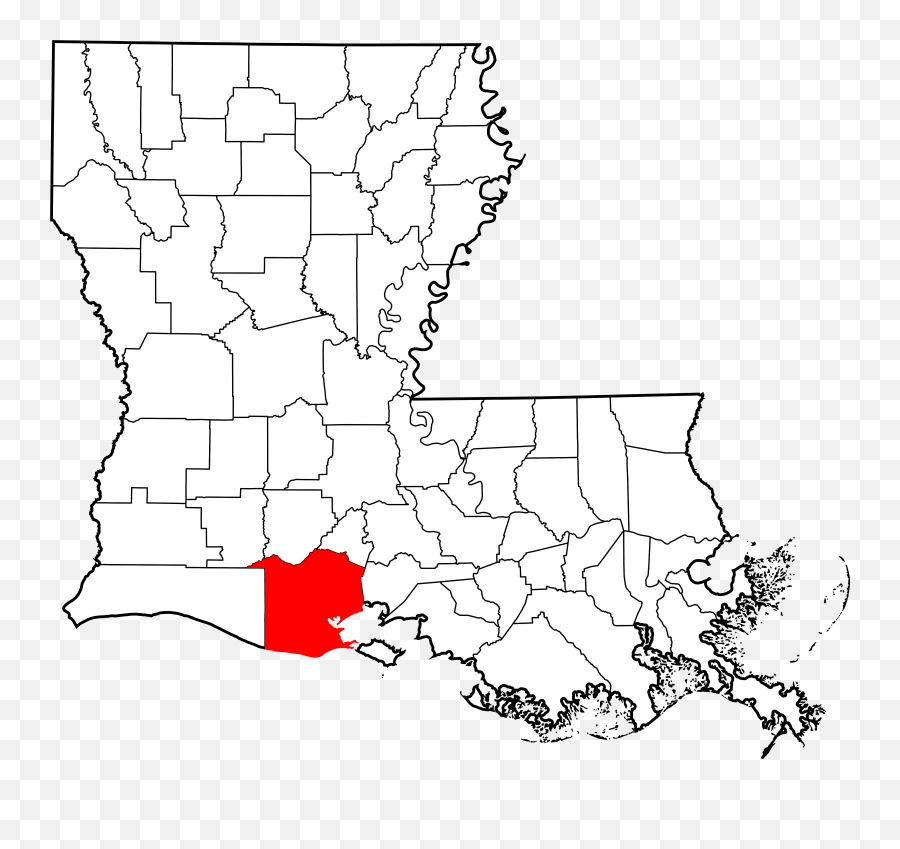 Map Of Louisiana Highlighting Vermilion Parish - Map Of Louisiana Springfield Emoji,Speaking Emoji