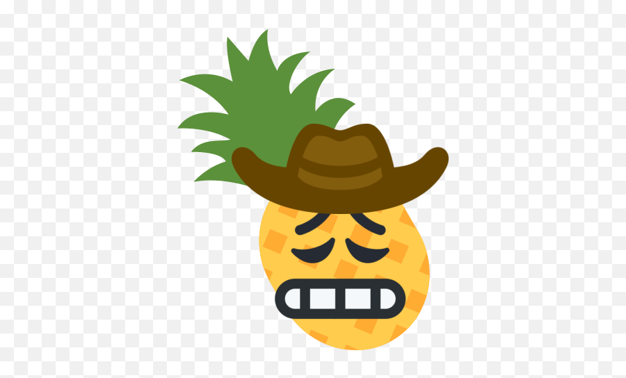 Black Pineapple Clip Art Emoji,Cowboy Emoji Meme