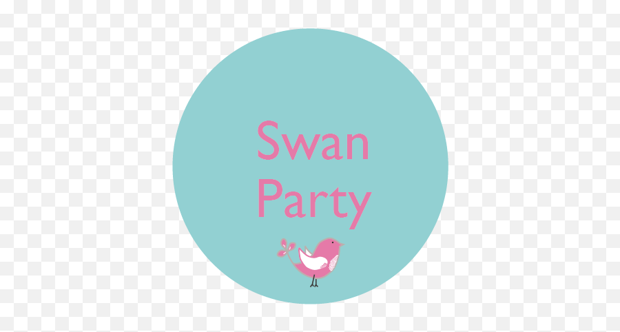 Swan Party Decorations - Circle Emoji,Swan Emoji