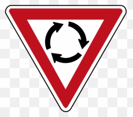 Australia R1 - Yield Sign Traffic In Roundabout Emoji