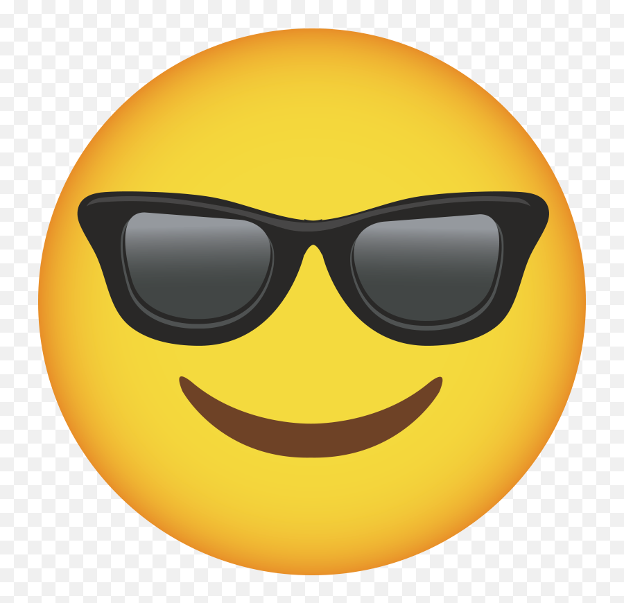 Cool Emojis No Background - Cool Emoji Transparent Background,Happy Face Emojis