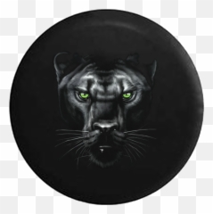 Jeep Wrangler Tire Cover With Black Panther Print - Black Panther Animal Shirt Emoji,Panther Emoji
