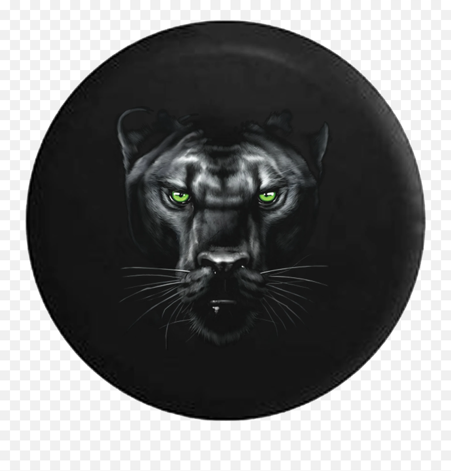 Jeep Wrangler Tire Cover With Black Panther Print - Black Panther Animal Shirt Emoji,Panther Emoji
