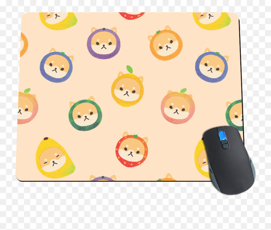 Fruithead Shiba Toss Mousepad - Mouse Emoji,Mouse Emoticon