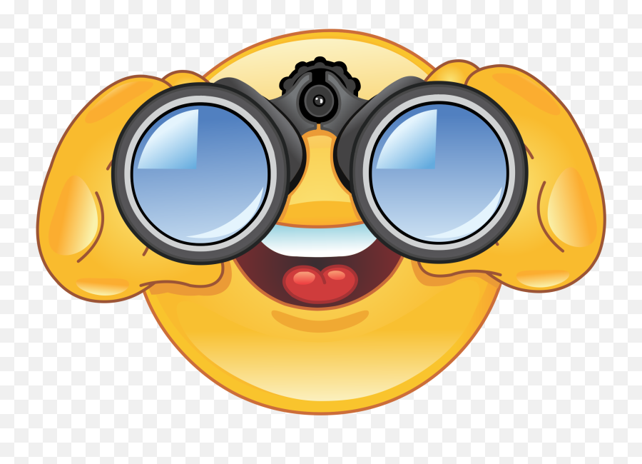 Binoculars Emoji Decal - Emoji Binoculars,Emoji With Binoculars