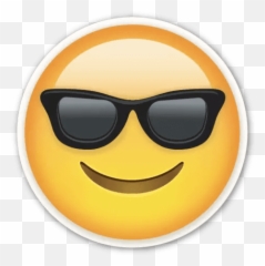 Emoji Faces Stickers - Sunglasses Transparent Background