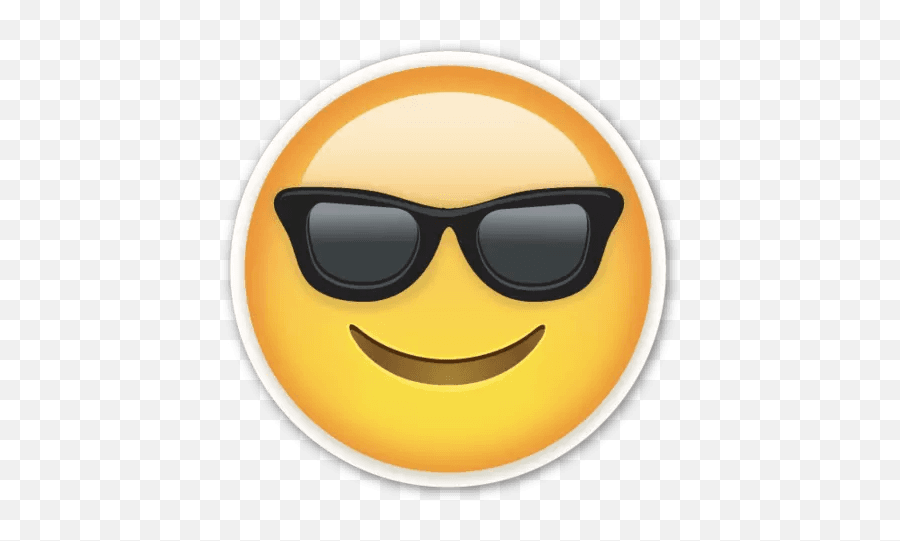 Emoji Faces Emoji Stickers - Sunglasses Emoji Transparent Background,What Was The First Emoji