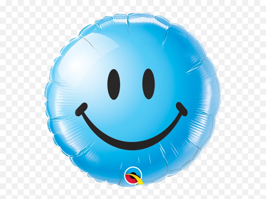 Smiley Face Blue - Smiley Face Foil Balloon Emoji,Congratulations Emoticon