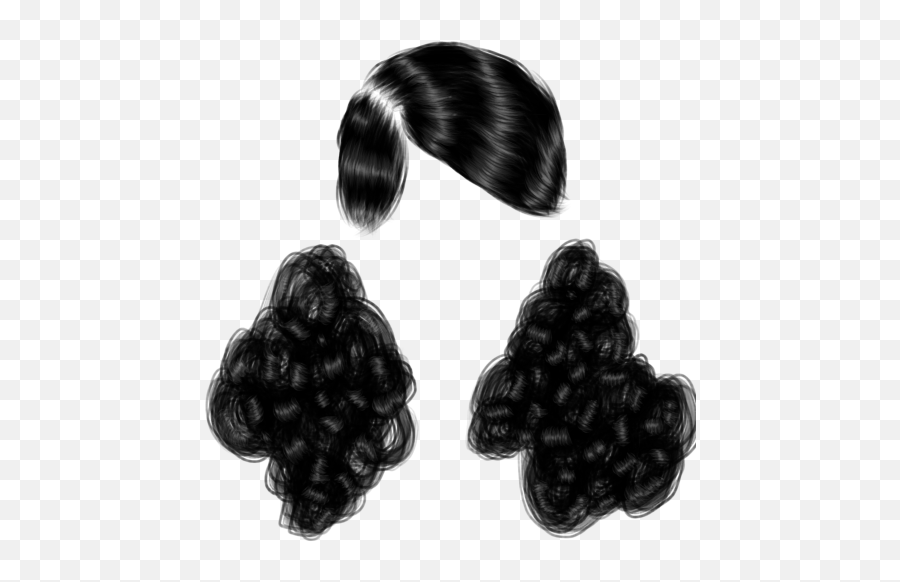 Largest Collection Of Free - Toedit Curly Hair Stickers Transparent Imvu Hair Png Emoji,Curly Hair Emoji