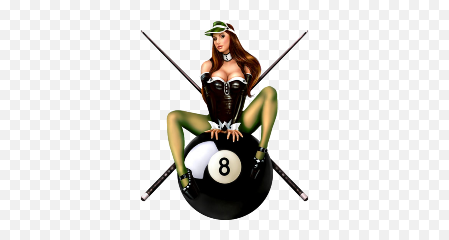 Woman Sitting On Eight Ball Png Official Psds - Billard Pin Up Girl Emoji,Eight Ball Emoji
