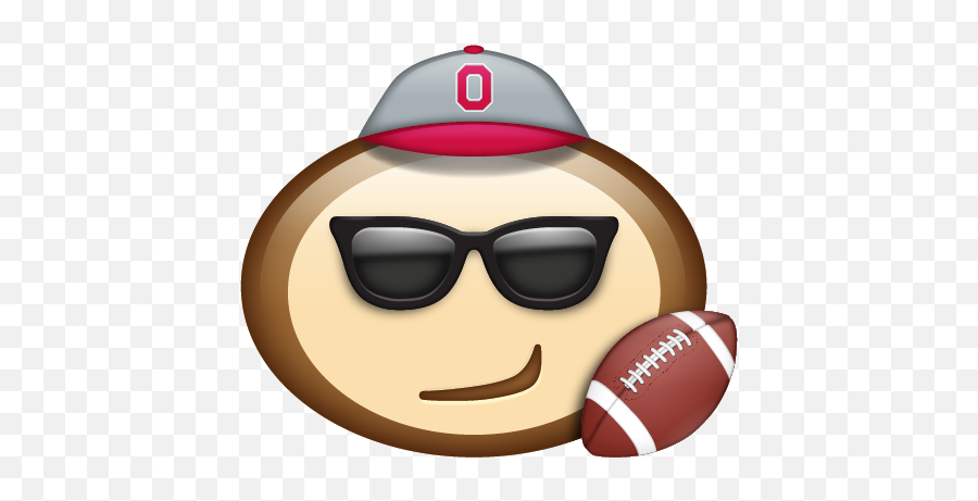 Ohio State Brutus Buckeyes Football Emoji Sunglasses,Smirk Emoji