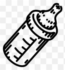 Baby Bottle Feeding Outlines Toy - Free Icon Emoji