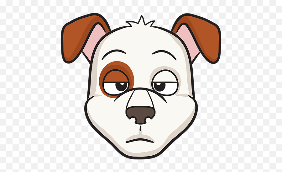 Dogmoji - Cartoon Dog With Tongue Out Emoji,Emoji Dog