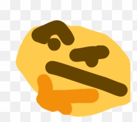 Thonk Transparent Png Clipart Free - Thinking Emoji Meme