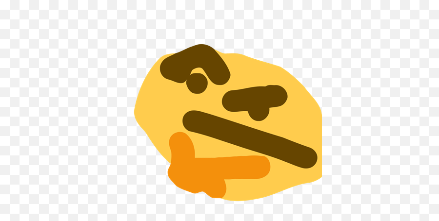 Thonk Transparent Png Clipart Free - Thinking Emoji Meme,How To Get Emojis On Roblox